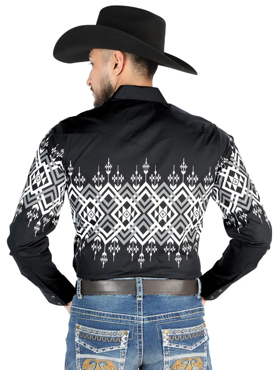 El General - Casual Long Sleeve Shirt -Black 44451