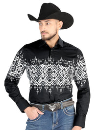 El General - Casual Long Sleeve Shirt -Black 44451