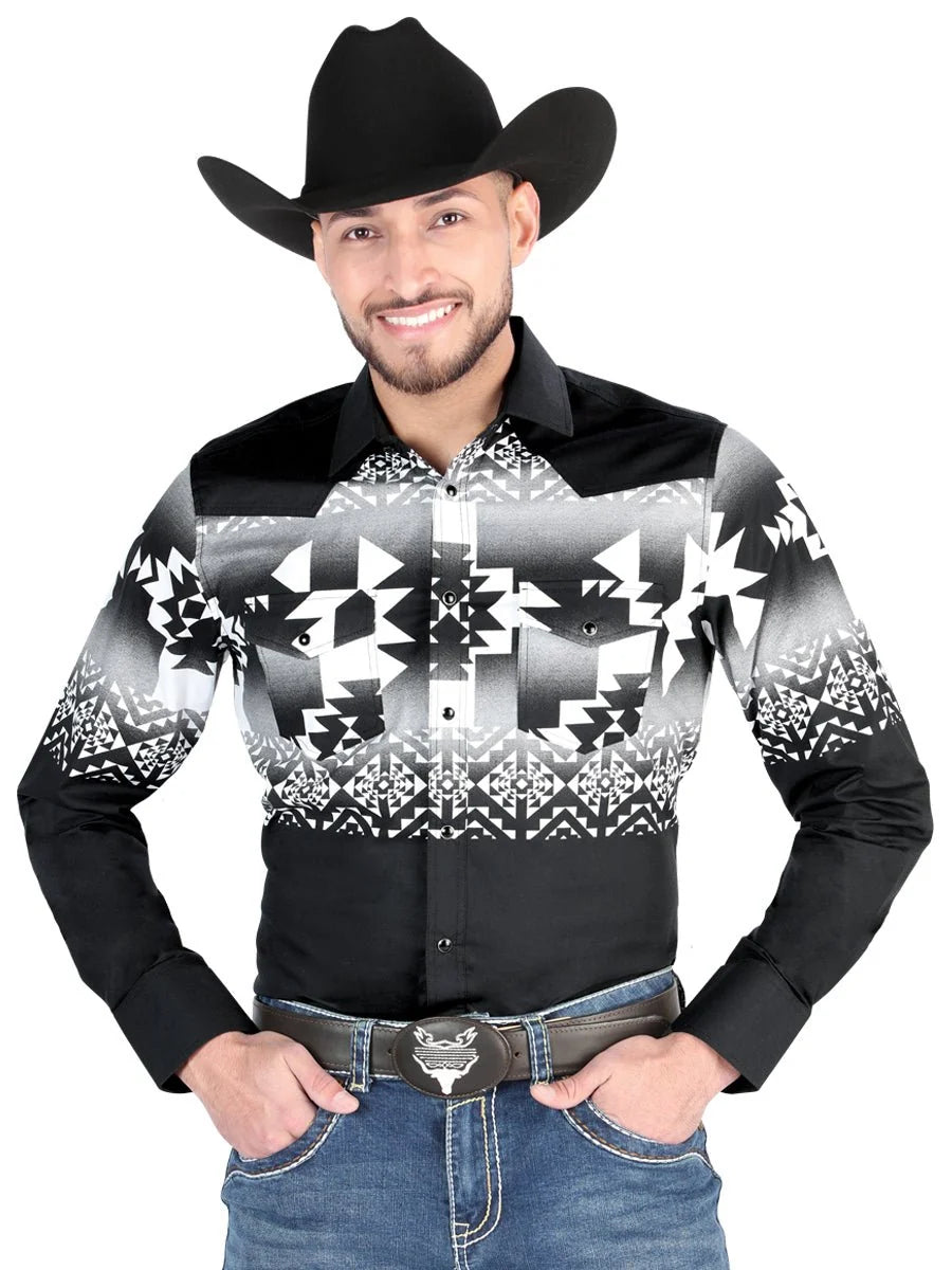 El General - Casual Long Sleeve Shirt - Black 44485