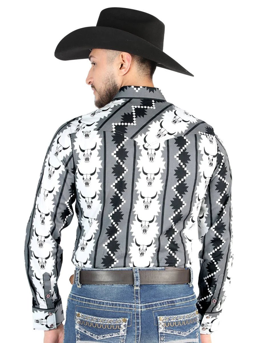 El General - Casual Long Sleeve Shirt - Black 44491 - OriginalWestern.com