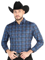 El General - Casual Long Sleeve Shirt - Black/Brown 44704 - OriginalWestern.com