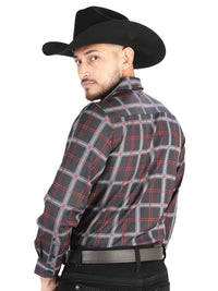 El General - Casual Long Sleeve Shirt - Black/Gray 44709 - OriginalWestern.com