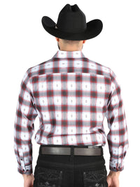El General - Casual Long Sleeve Shirt - Black/Red 44701 - OriginalWestern.com