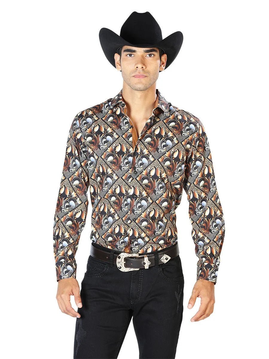 El General - Casual Long Sleeve Shirt - Gold 43555 - OriginalWestern.com