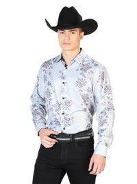 El General - Casual Long Sleeve Shirt- Gray 43872 - OriginalWestern.com