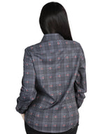 El General Womens  -  Casual Long-Sleeve Shirt - Gray/Brown 44725