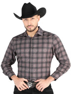 El General - Casual Long Sleeve Shirt - Mocha/Olive 44712 - OriginalWestern.com