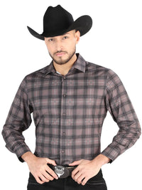 Mocha/Olive - Casual Long Sleeve Shirt  44712