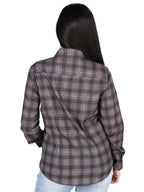 El General Womens  -  Casual Long-Sleeve Shirt - Mocha/Olive 44729