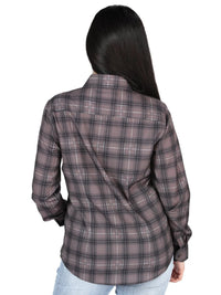 El General Womens  -  Casual Long-Sleeve Shirt - Mocha/Olive 44729