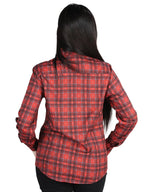 El General Womens  -  Casual Long-Sleeve Shirt - Red 44722