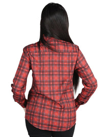 El General Womens  -  Casual Long-Sleeve Shirt - Red 44722