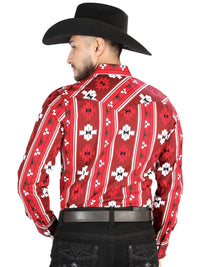 El General - Casual Long Sleeve Shirt - Red 44472
