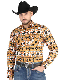 El General - Casual Long Sleeve Shirt - Taupe 44477