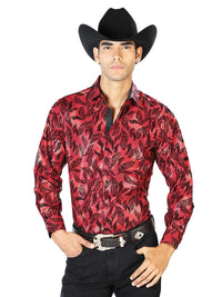 El General - Casual Long Sleeve Shirt - Wine 43588 - OriginalWestern.com
