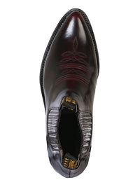 El General Cowboy Ankle Boot by El General Chameleon Wine 179 - OriginalWestern.com