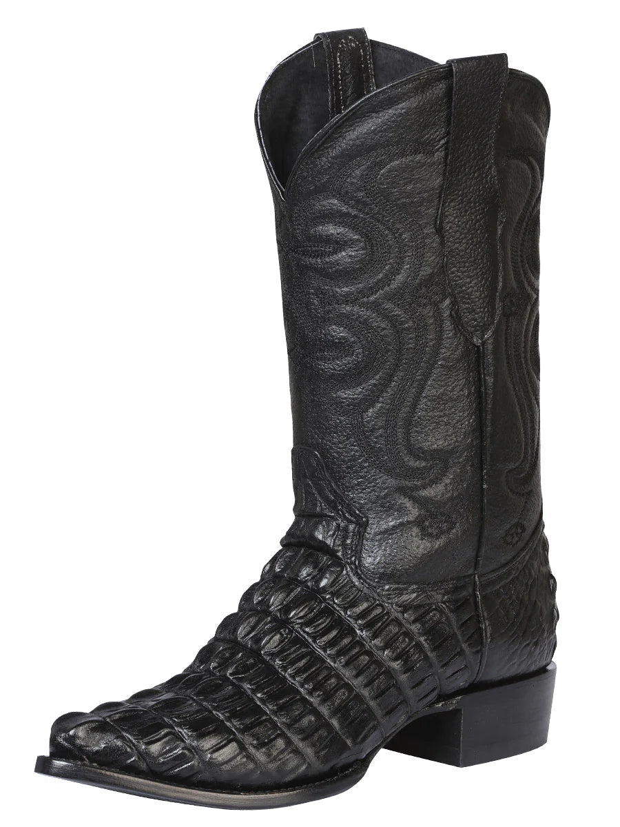 El General Cowboy Boot El Señor de los Cielos–Caiman–Black 40842 - OriginalWestern.com