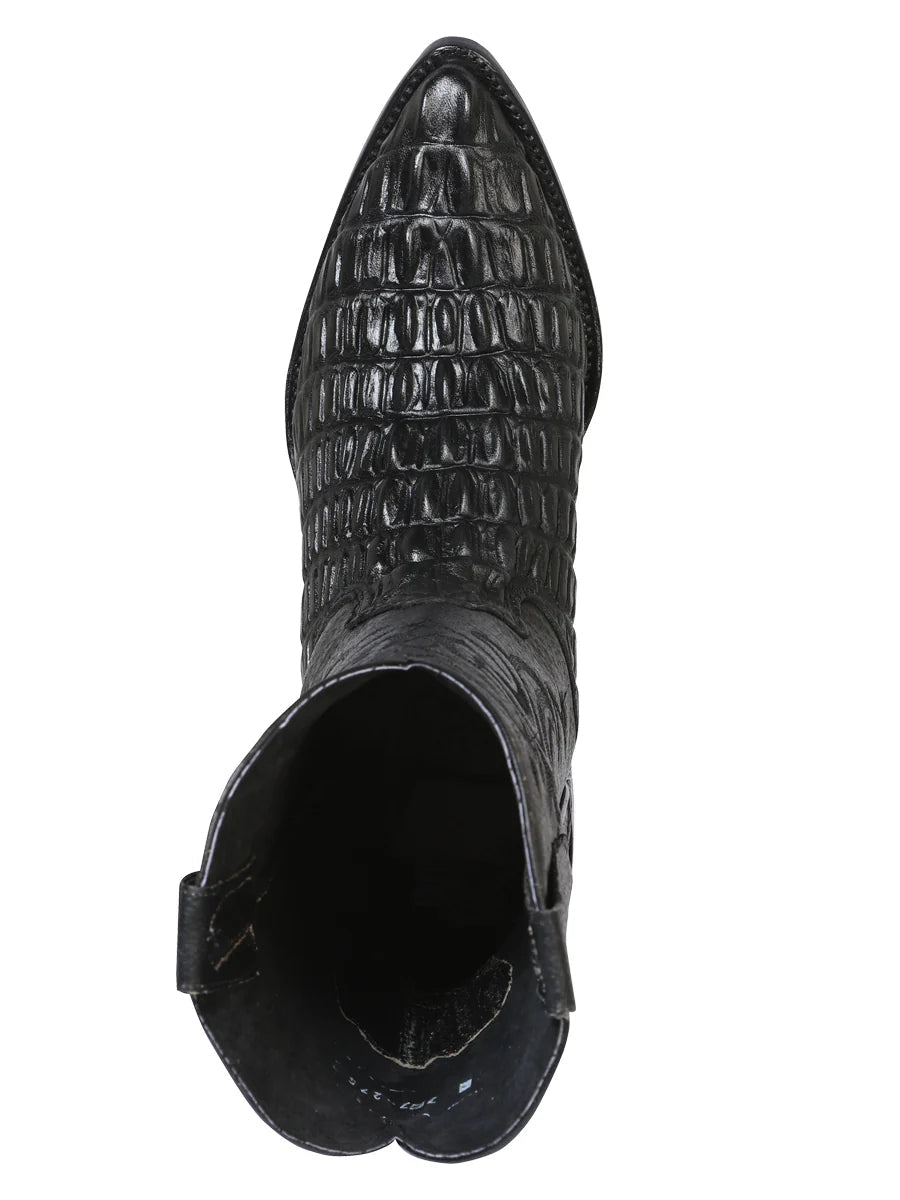 El General Cowboy Boot El Señor de los Cielos–Caiman–Black 40842 - OriginalWestern.com