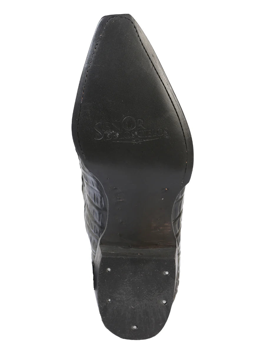 El General Cowboy Boot El Señor de los Cielos–Caiman Black 40854 - OriginalWestern.com