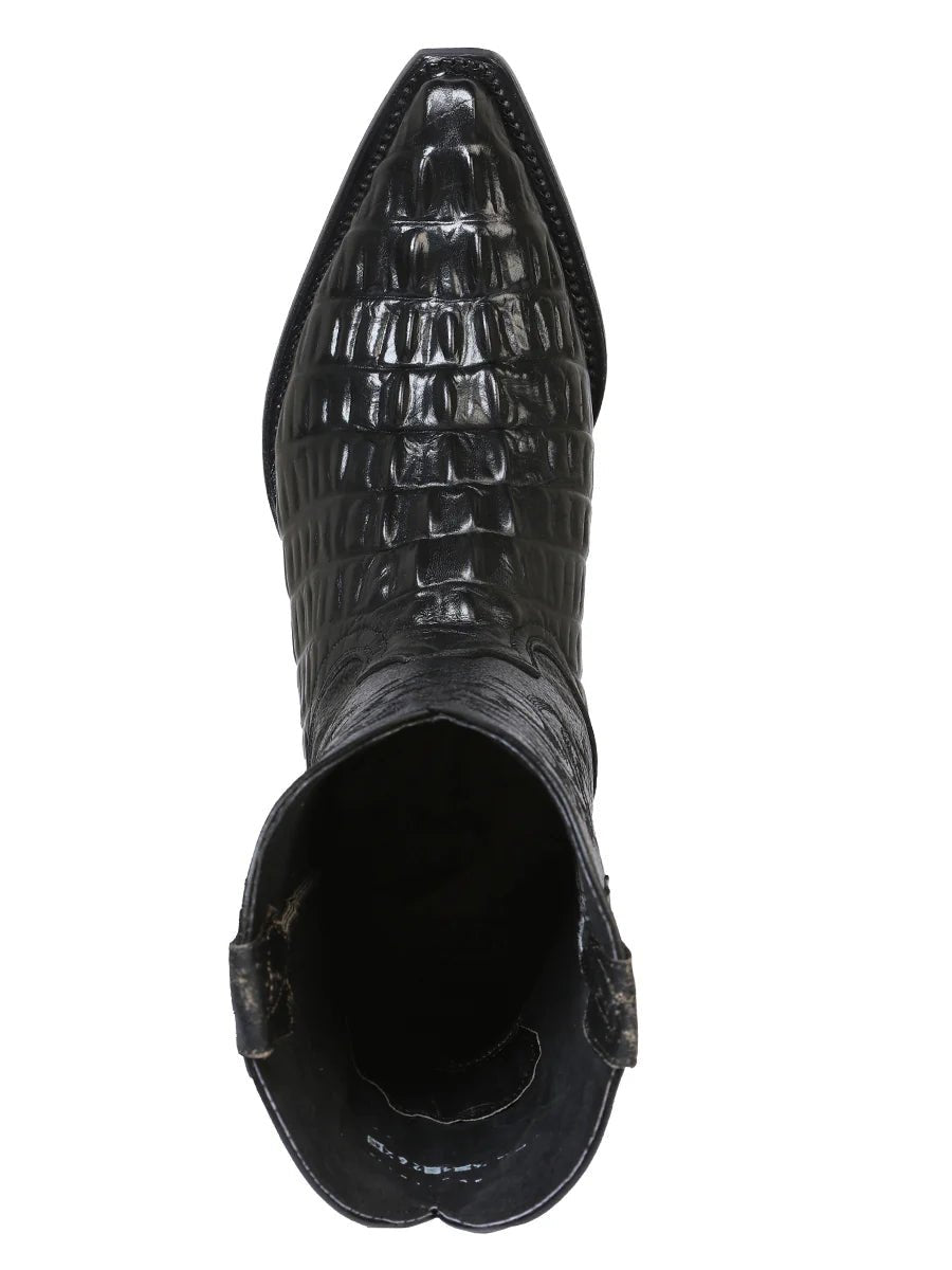El General Cowboy Boot El Señor de los Cielos–Caiman Black 40854 - OriginalWestern.com