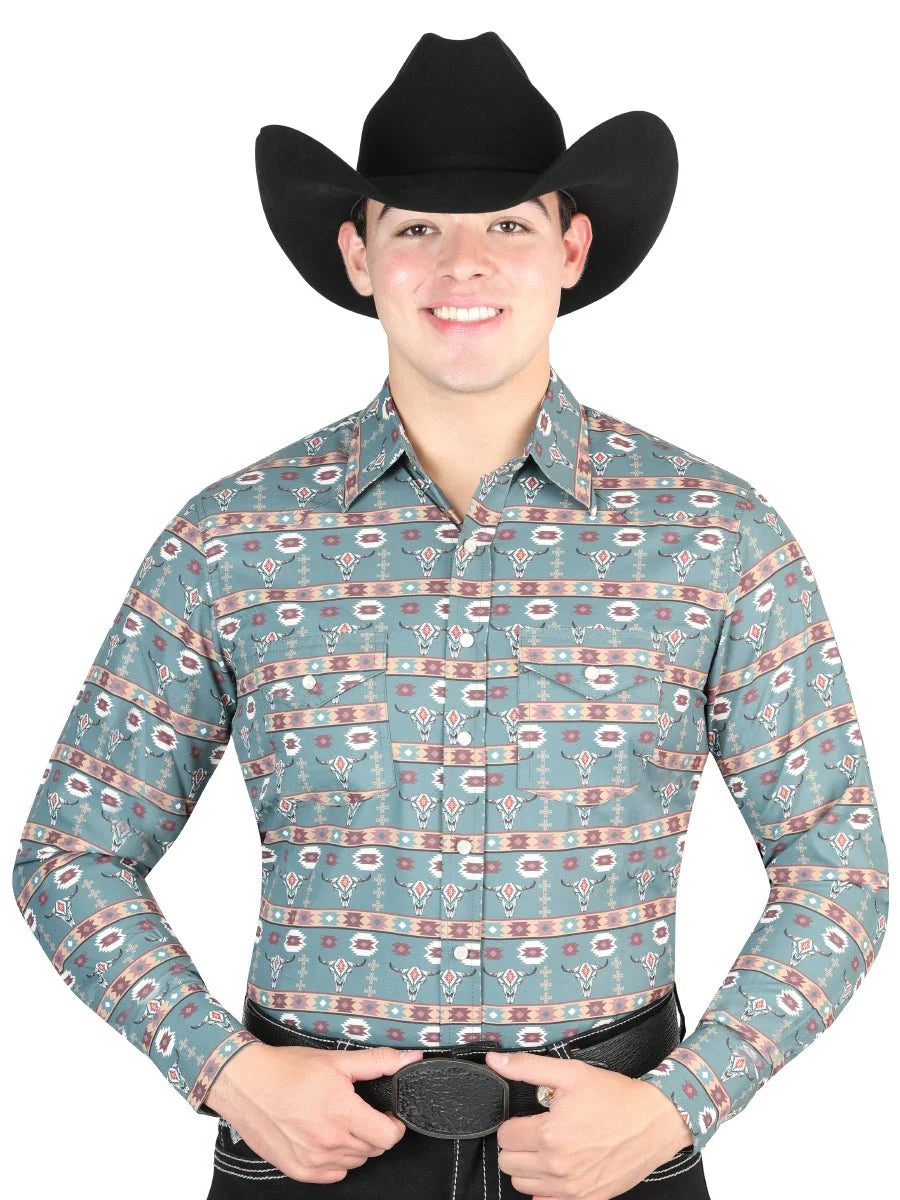 The General - Western Shirt - Dark Green 44310