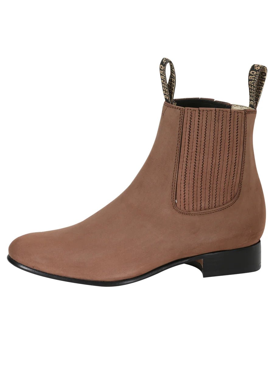 El General El Beserro Charro Boot–Nobuck Camel 204 - OriginalWestern.com