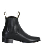 El General El Besserro Charro Boot–Leather Black 207 - OriginalWestern.com
