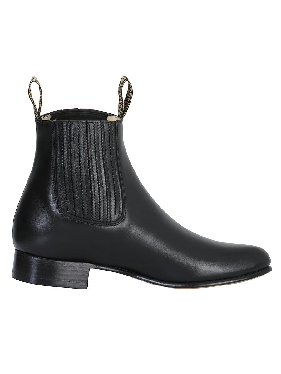 El General El Besserro Charro Boot–Leather Black 207 - OriginalWestern.com