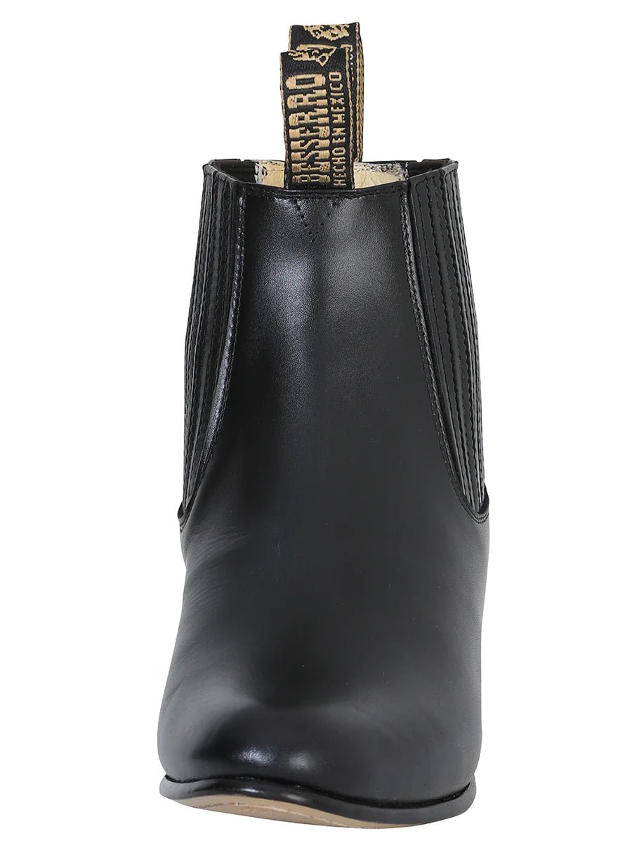 El General El Besserro Charro Boot–Leather Black 207 - OriginalWestern.com