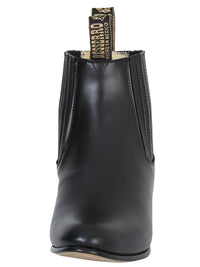 El General El Besserro Charro Boot–Leather Black 207 - OriginalWestern.com