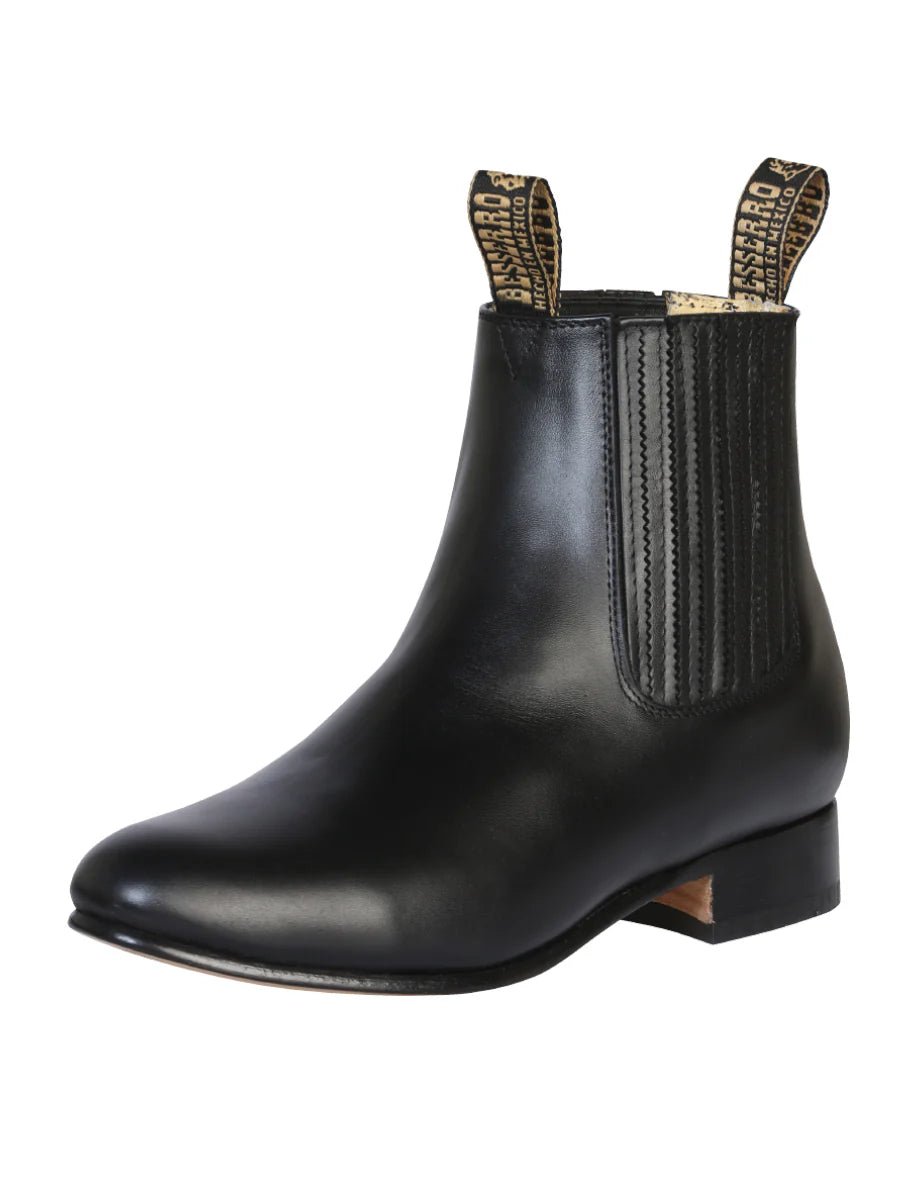 El General El Besserro Charro Boot–Leather Black 207 - OriginalWestern.com