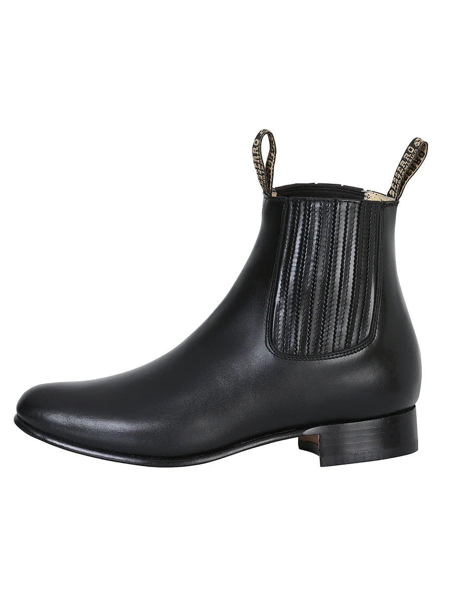 El General El Besserro Charro Boot–Leather Black 207 - OriginalWestern.com