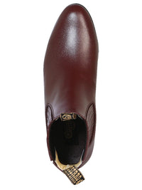 El General El Besserro Charro Boot–Leather Wine 202 - OriginalWestern.com