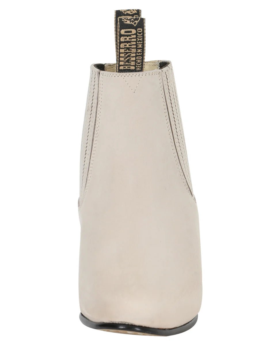 El General El Besserro Charro Boot–Nobuck Bone 205 - OriginalWestern.com