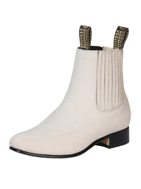 El General El Besserro Charro Boot–Nobuck Bone 205 - OriginalWestern.com