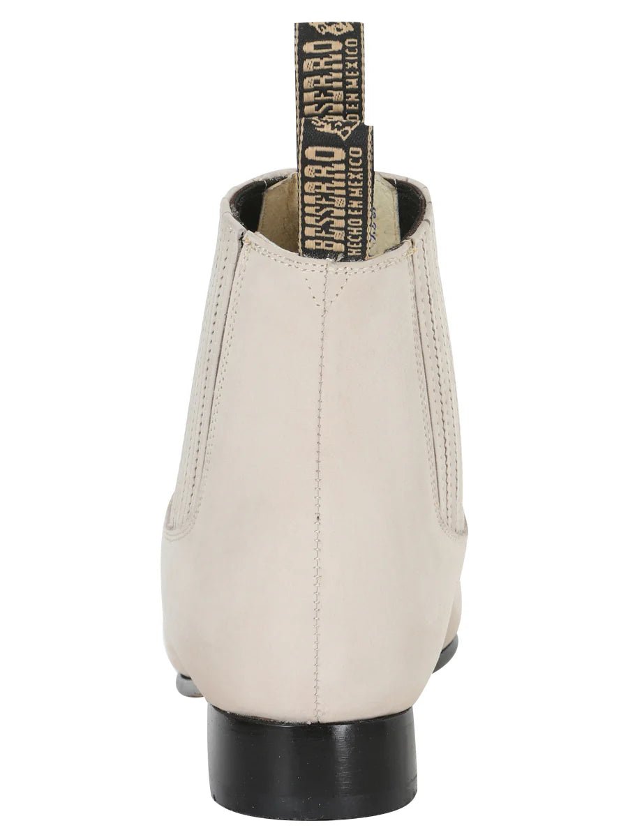 El General El Besserro Charro Boot–Nobuck Bone 205 - OriginalWestern.com