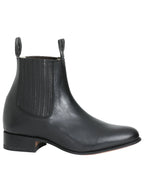 El General El Canelo Charro Ankle Boots–Atlas Black 232 - OriginalWestern.com