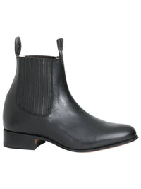El General El Canelo Charro Ankle Boots–Atlas Black 232 - OriginalWestern.com