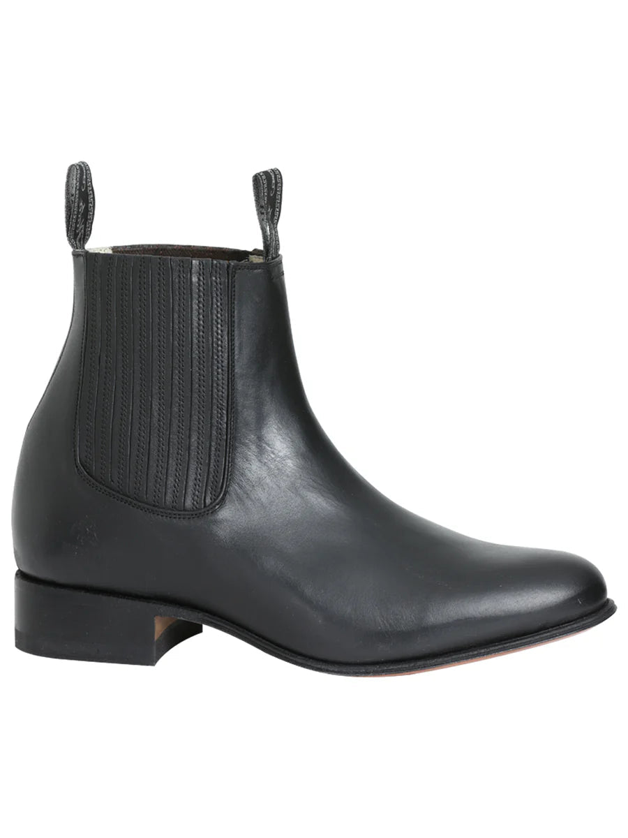 El General El Canelo Charro Ankle Boots–Atlas Black 232 - OriginalWestern.com