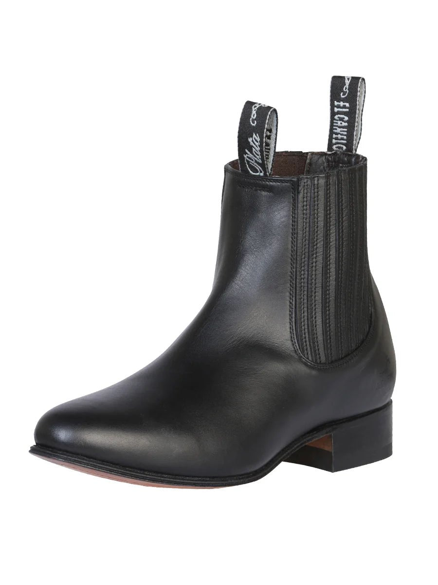 El General El Canelo Charro Ankle Boots–Atlas Black 232 - OriginalWestern.com