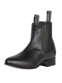 El General El Canelo Charro Ankle Boots–Atlas Black 232 - OriginalWestern.com