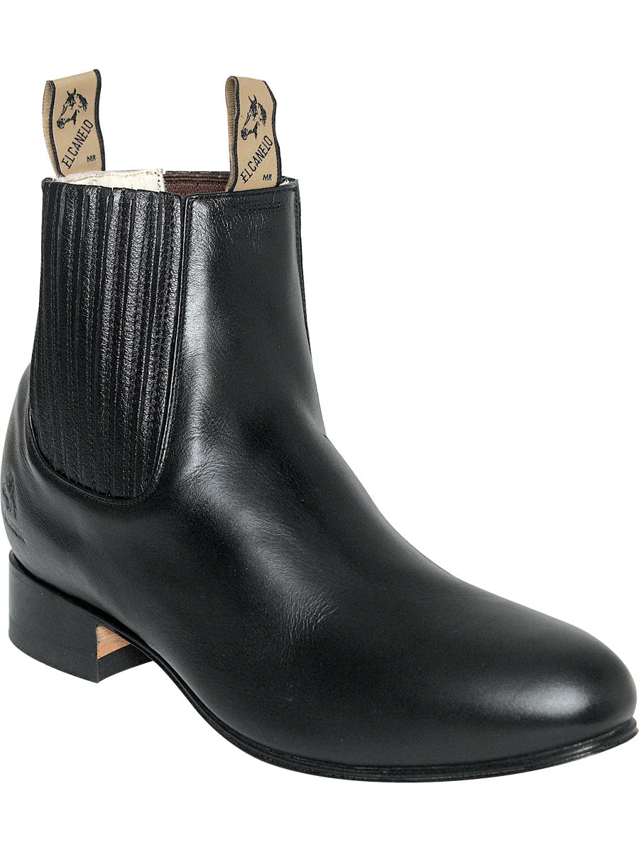 El General El Canelo Charro Ankle Boots–Atlas Black 232 - OriginalWestern.com