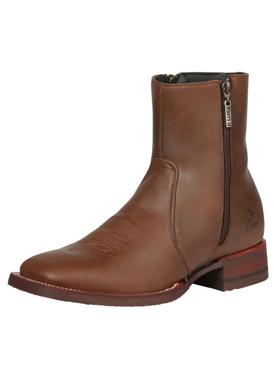 El General El Canelo Men's Ankle Boots–Crazy Leather Wood 45214 - OriginalWestern.com