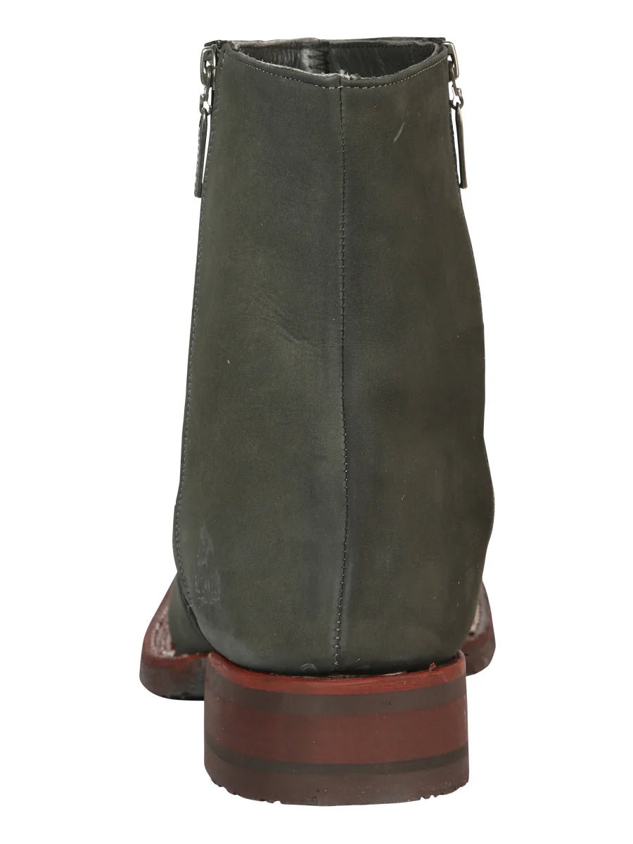 El General El Canelo Men's Ankle Boots–Nobuck Gray 45213 - OriginalWestern.com