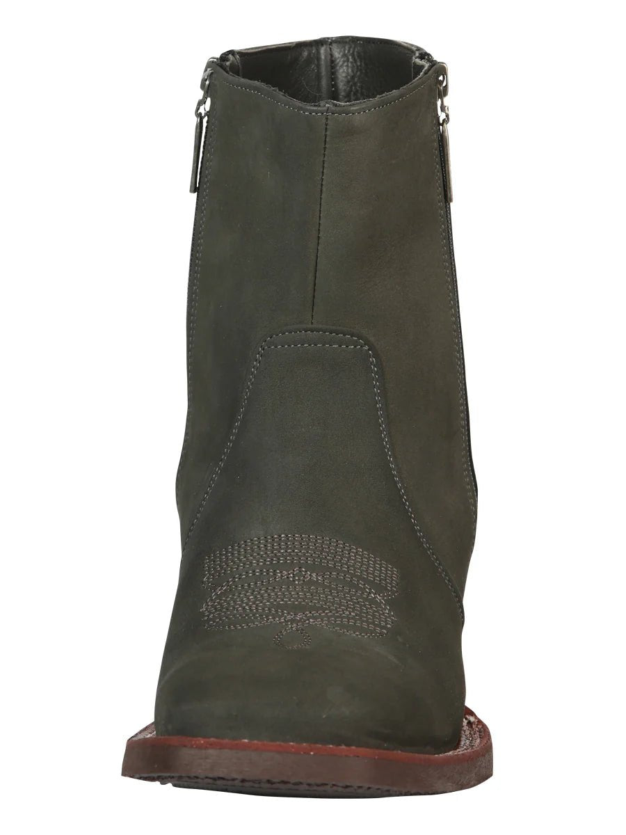 El General El Canelo Men's Ankle Boots–Nobuck Gray 45213 - OriginalWestern.com
