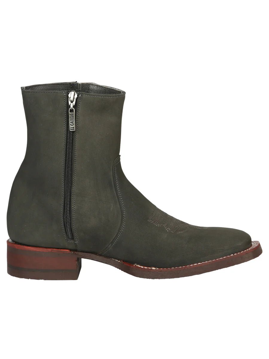El General El Canelo Men's Ankle Boots–Nobuck Gray 45213 - OriginalWestern.com