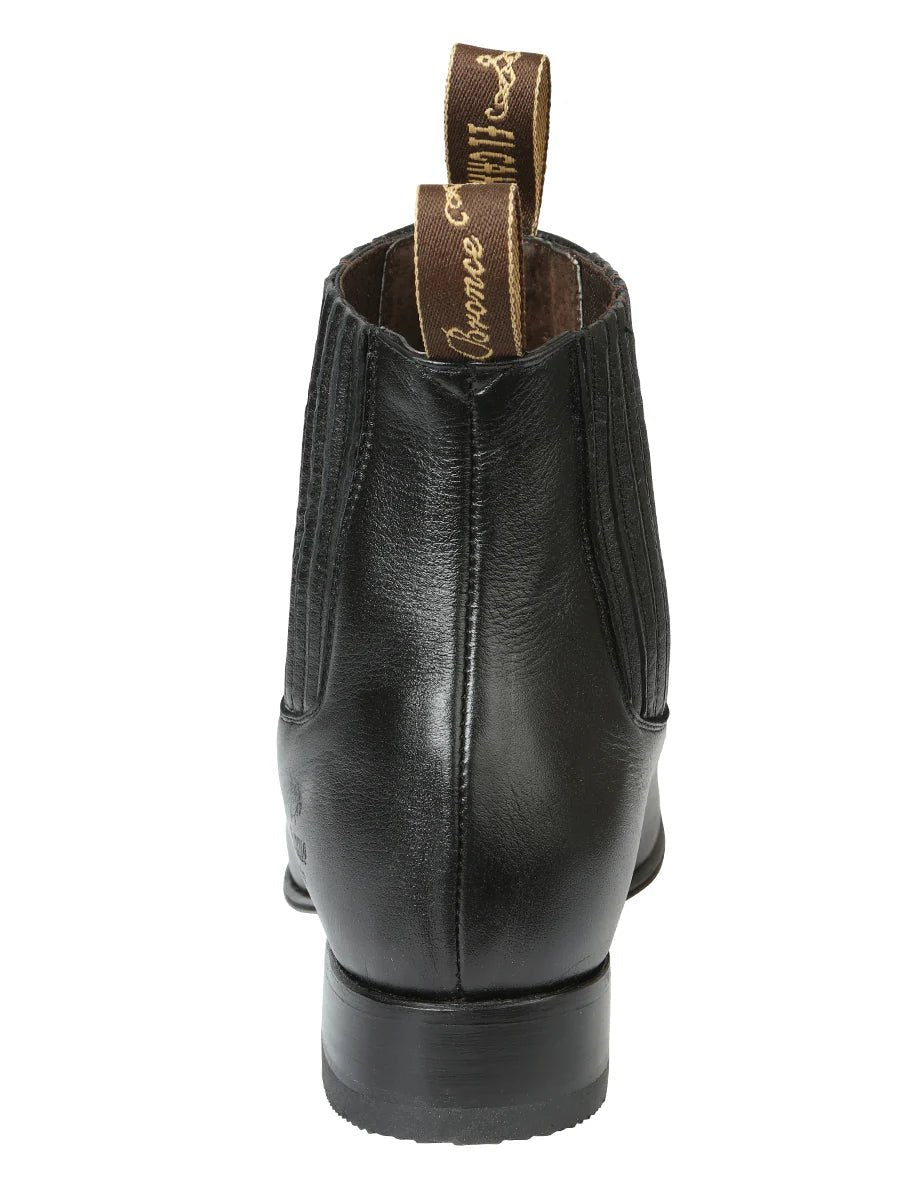 El General El Canelo Men's Charro Boots–Black 45758 - OriginalWestern.com