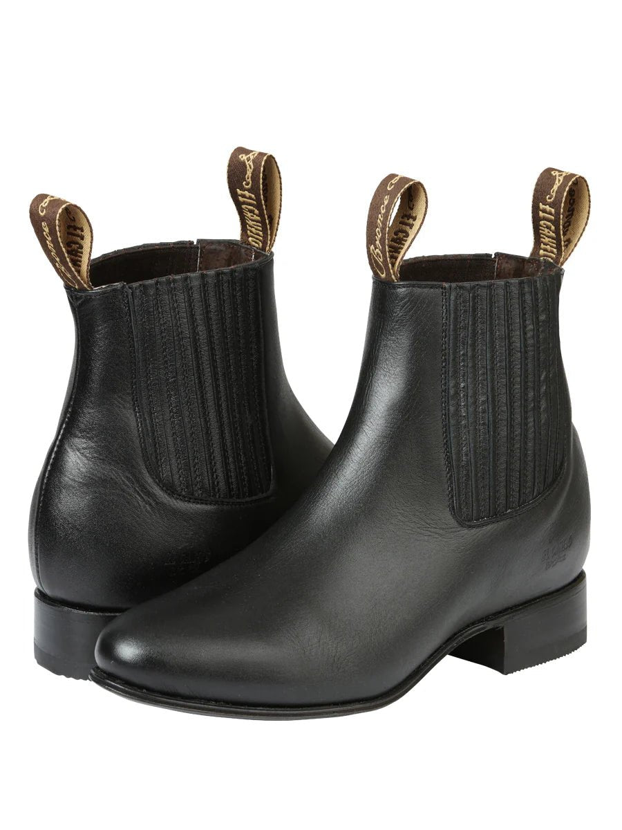 El General El Canelo Men's Charro Boots–Black 45758 - OriginalWestern.com