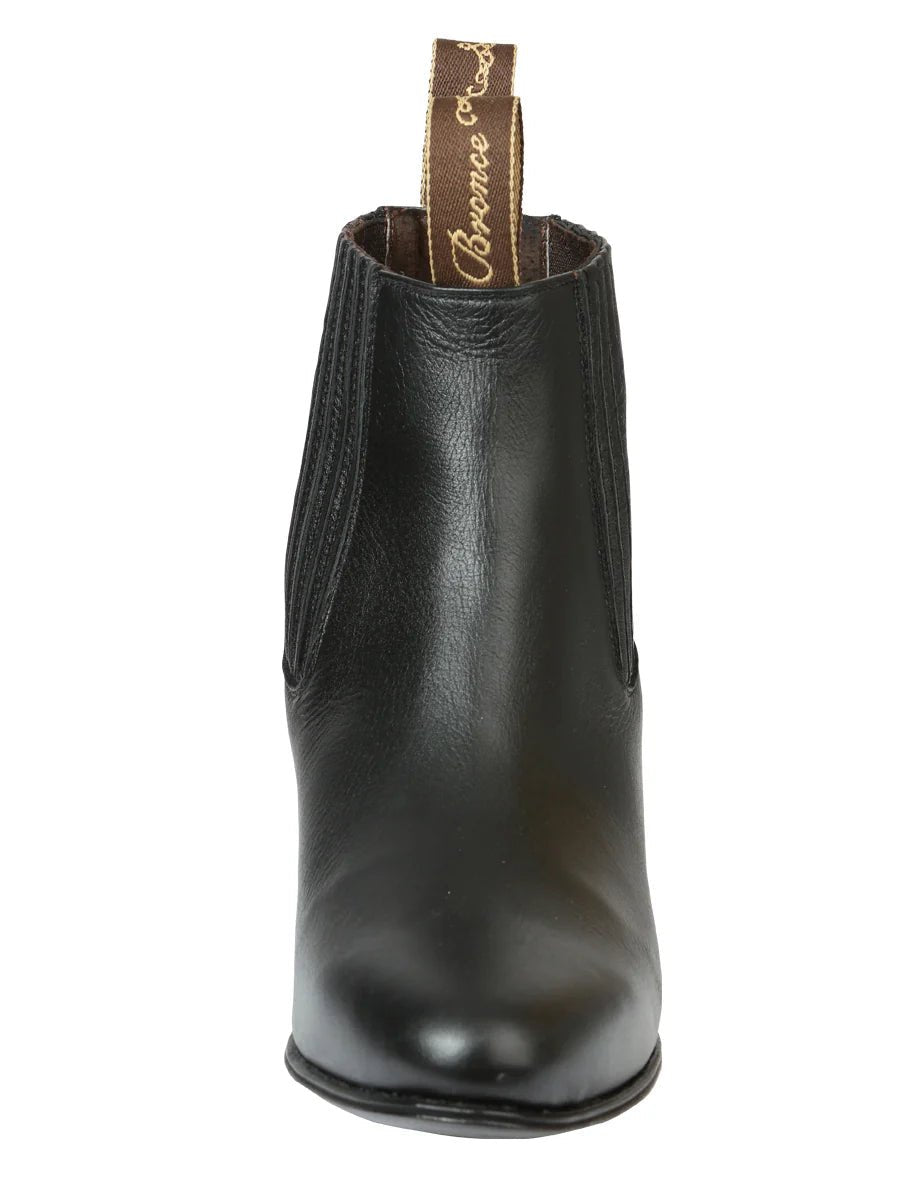 El General El Canelo Men's Charro Boots–Black 45758 - OriginalWestern.com