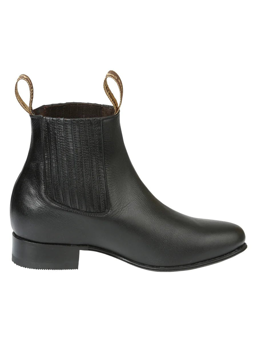 El General El Canelo Men's Charro Boots–Black 45758 - OriginalWestern.com
